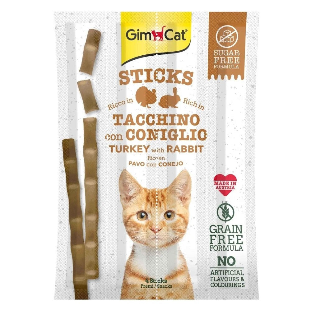 Gimcat Hindili Tavşanlı Tahılsız Kedi Ödül Çubuğu 4X20 GR | SRC: Barcode: 4002064420530